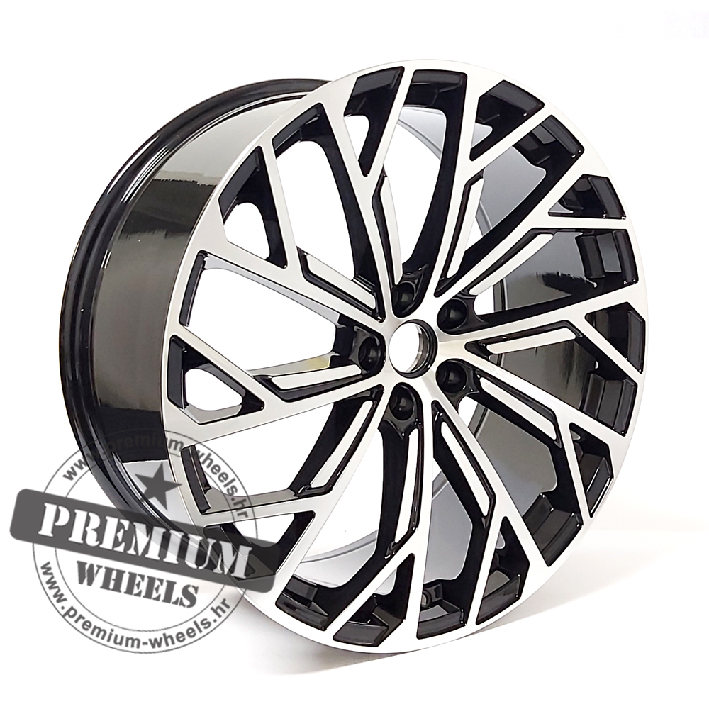 A6128CP ALU FELGA ZA AUDI 5X112 18" A6128CP ET42 CRNA SA POLIRANIM - Slika 1