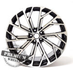 ALU FELGA ZA AUDI 5X112 18" A6128CP ET42 CRNA SA POLIRANIM - Slika 2