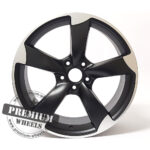 ALU FELGA AUDI 5X112 18" ABK217CMP ET35 CRNA POLUMAT POLIRANA - Slika 2