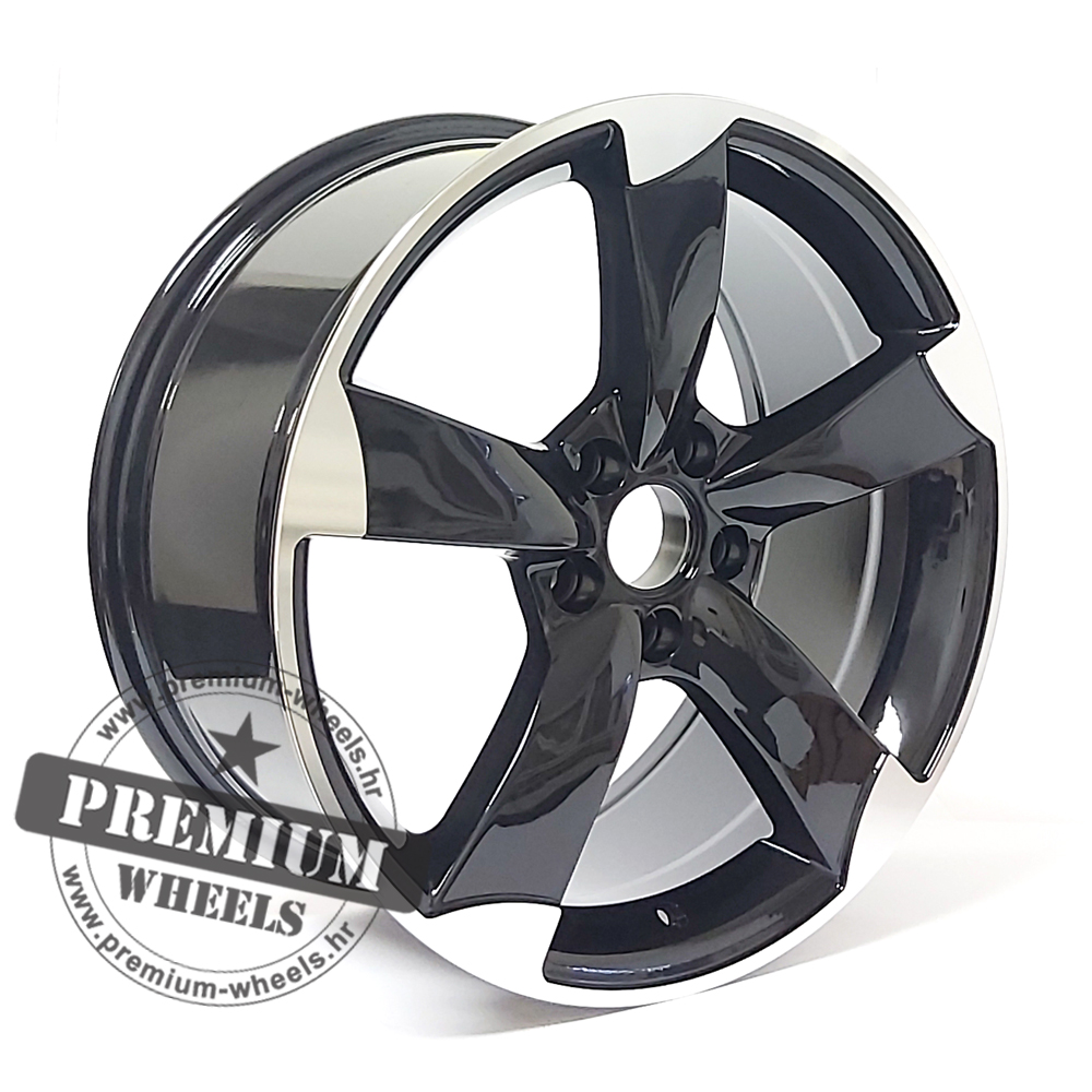 ABK217CP ALU FELGA AUDI 5X112 17" ABK217CP ET40 CRNA POLIRANA - Slika 1