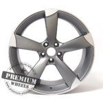 ALU FELGA AUDI 5X100 17" ABK217SP ET40 SIVA SA POLIRANIM - Slika 2