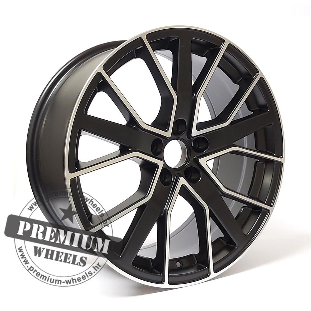 ABK5131CMP ALU FELGA AUDI 5X112 18" ABK5131CMP ET39 CRNA POLUMATT SA POLIRANIM - Slika 1