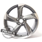ALU FELGA AUDI 5X112 17" ABK5185SP ET35 SIVA POLIRANA - Slika 2