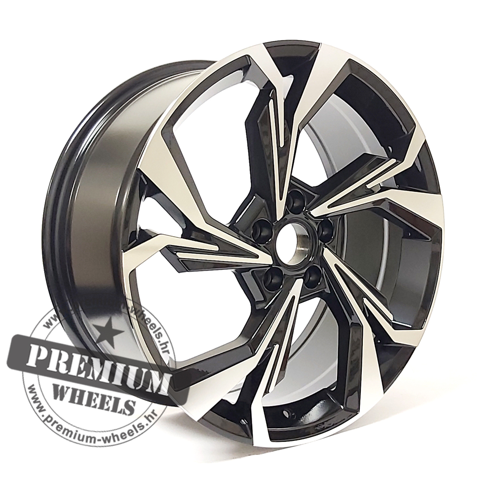 ABK5893CP ALU FELGA ZA AUDI 5X112 19" ABK5893CP ET35 CRNA SA POLIRANIM - Slika 1