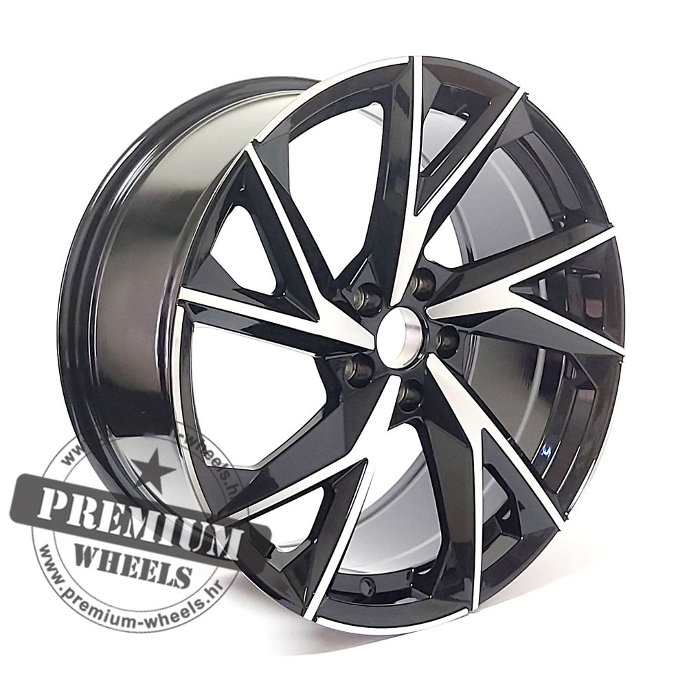 AI5491CP-1 ALU FELGA ZA AUDI 5X112 19" AI5491CP ET38 CRNA SA POLIRANIM - Slika 1