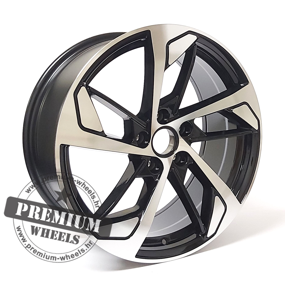AXFE139CP ALU FELGA AUDI 5X112 17" AXFE139CP ET40 CRNA POLIRANA - Slika 1