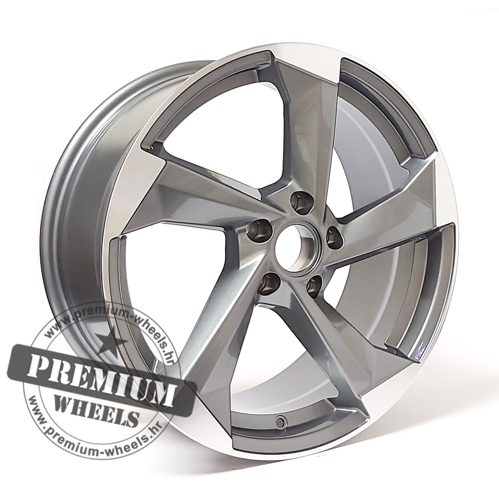 AXFE150SP ALU FELGA AUDI 5X112 18" AXFE150SP ET42 SIVA POLIRANA - Slika 1