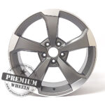 ALU FELGA AUDI 5X112 18" AXFE351SMP ET45 SIVA POLUMAT POLIRANA - Slika 2