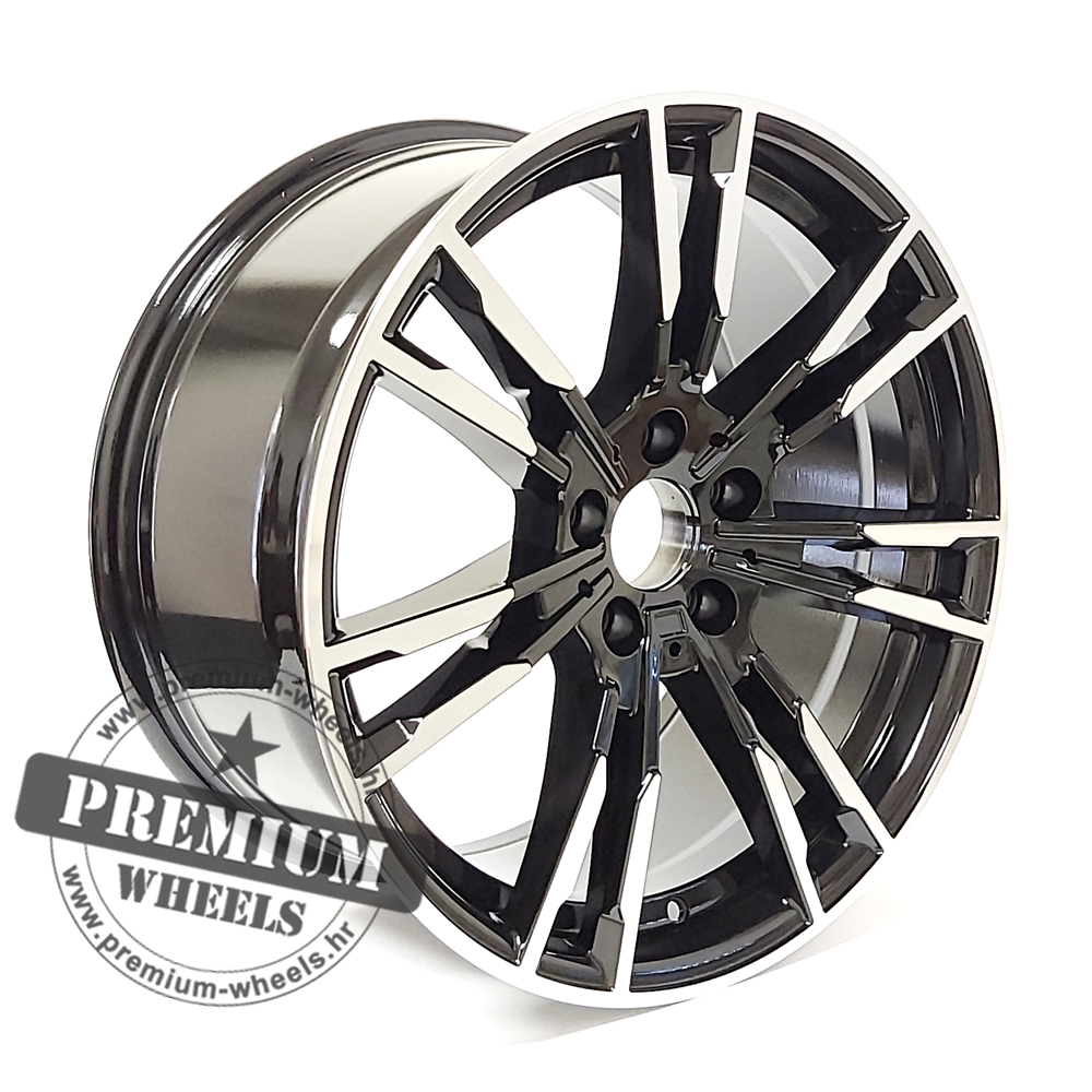 BA7065CP ALU FELGA BMW 5X120 20" BA7065CP ET38 CRNA SA POLIRANIM - Slika 1