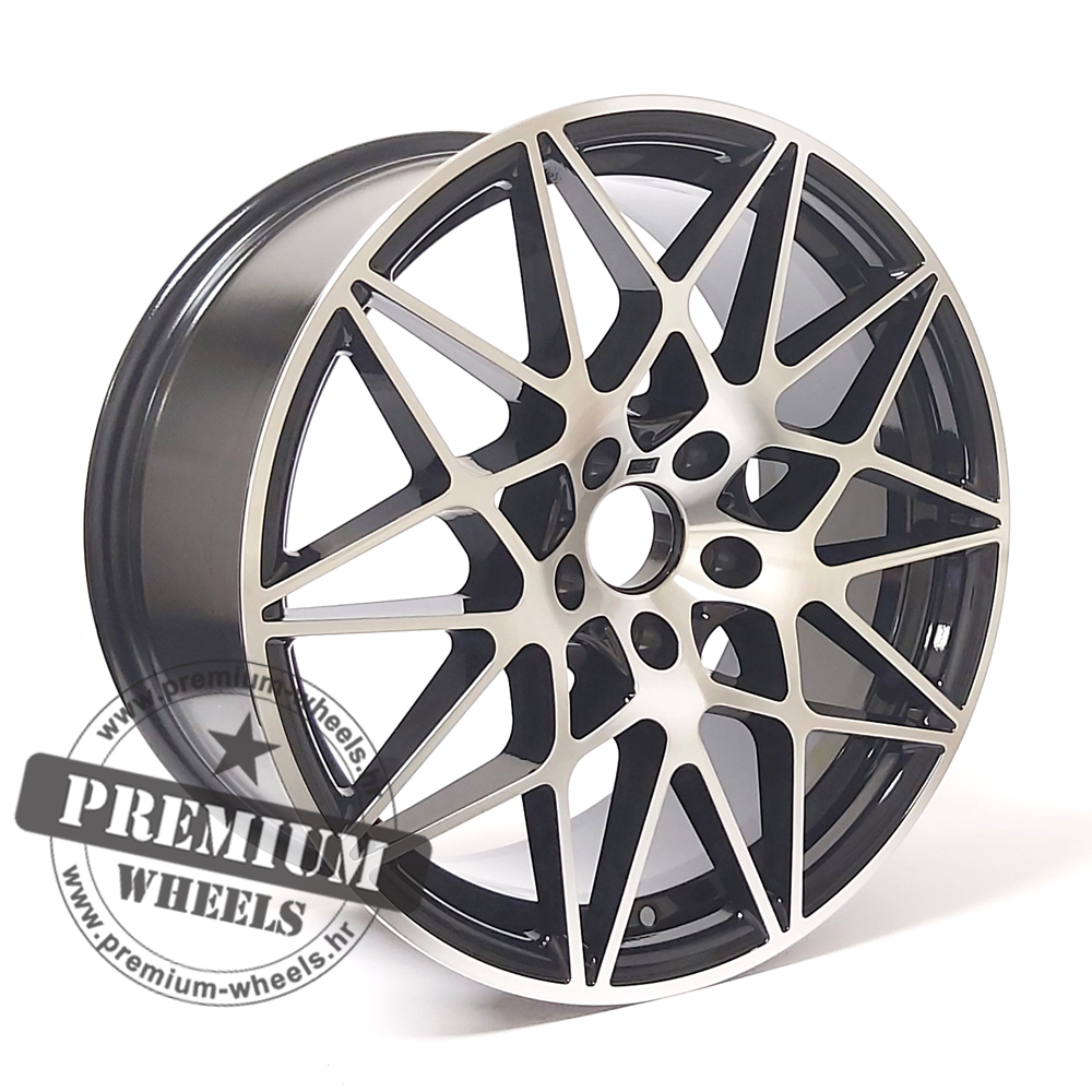 BM758CP ALU FELGA ZA BMW 5X120 19" BM758CP ET42 CRNA SA POLIRANIM - Slika 1