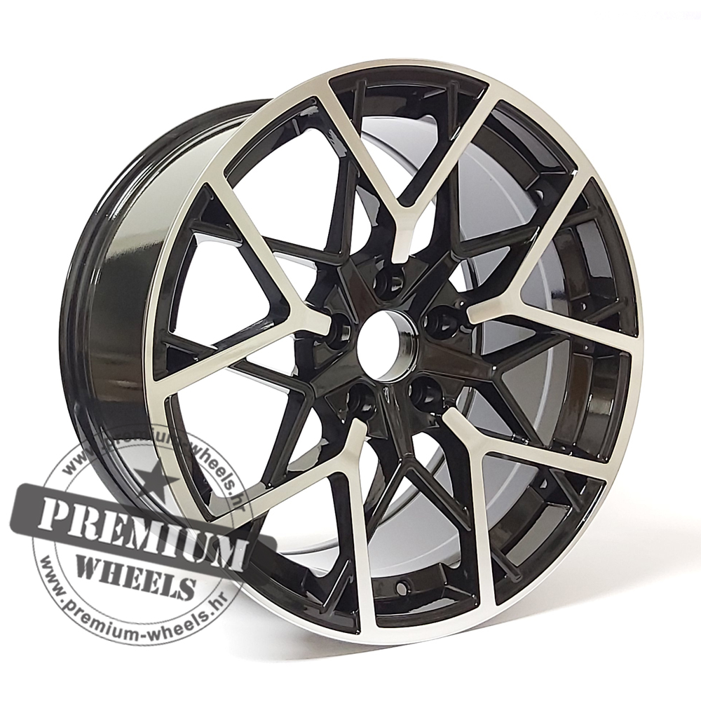 BY1383CP ALU FELGA BMW 5X120 20" BY1383CP ET38 CRNA SA POLIRANIM - Slika 1