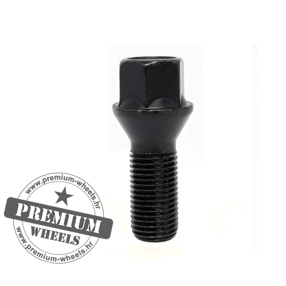 C60 VIJAK KONUS M12X1.25 26MM CRNA - Slika 1