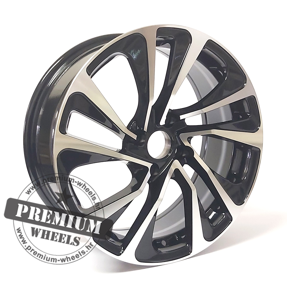 CZE1011CP ALU FELGA CITROEN 5X108 17" CZE1011CP ET25 CRNA SA POLIRANIM - Slika 1