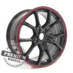 ALU FELGA HONDA 5X114.3 17" HB1418CCRCCR ET45 CRNA SA CRVENIM RUBOM