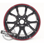 ALU FELGA HONDA 5X114.3 17" HB1418CCRCCR ET45 CRNA SA CRVENIM RUBOM - Slika 2