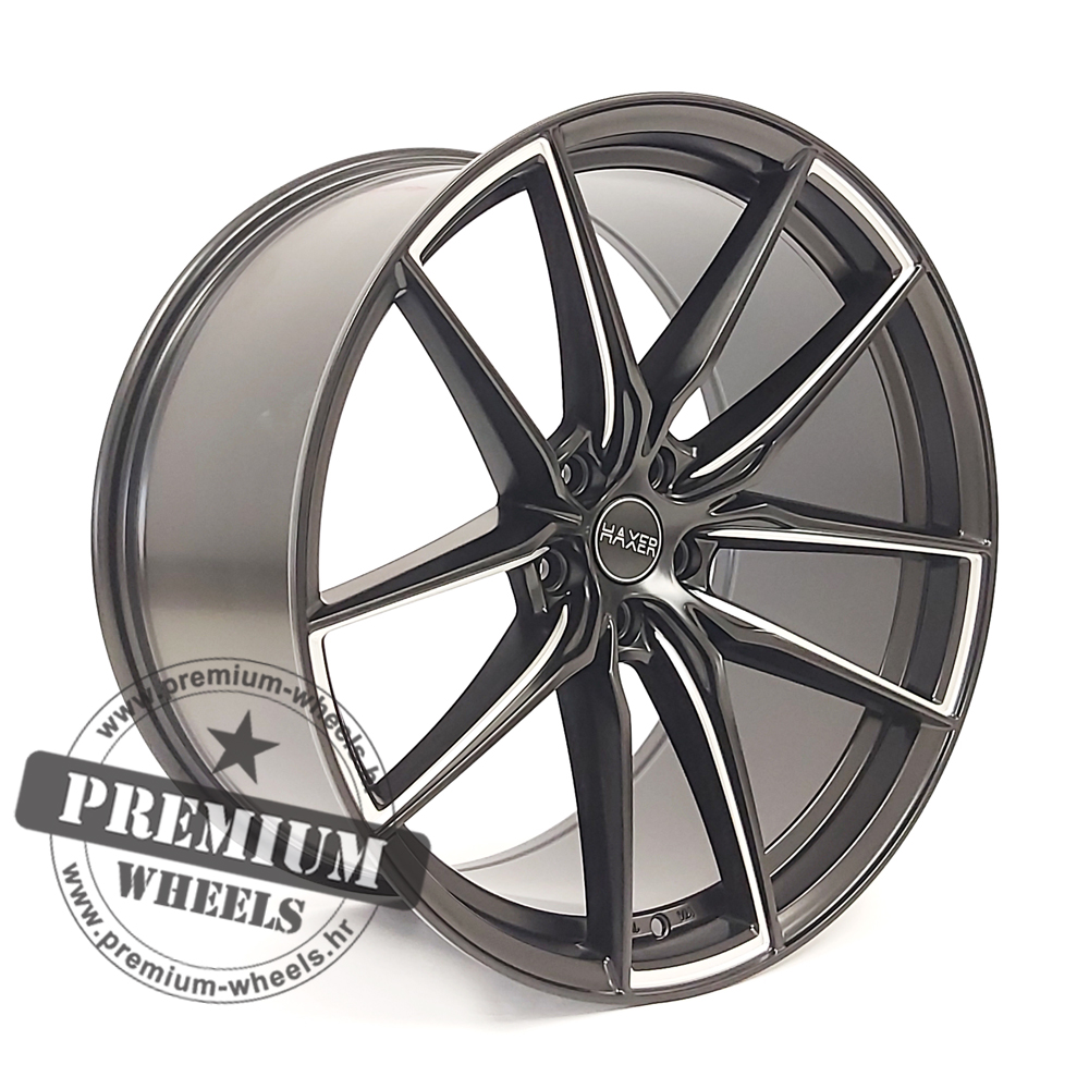 HX045CMP-1 ALU FELGA HAXER 5X112 21″ HX045CMP ET40 CRNA POLUMAT S POLIRANIM - Slika 1