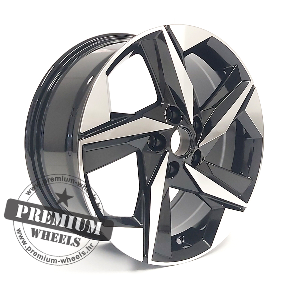 HYB1622CP ALU FELGA ZA HYUNDAI 5X114.3 17" HYB1622CP ET51 CRNA S POLIRANIM - Slika 1