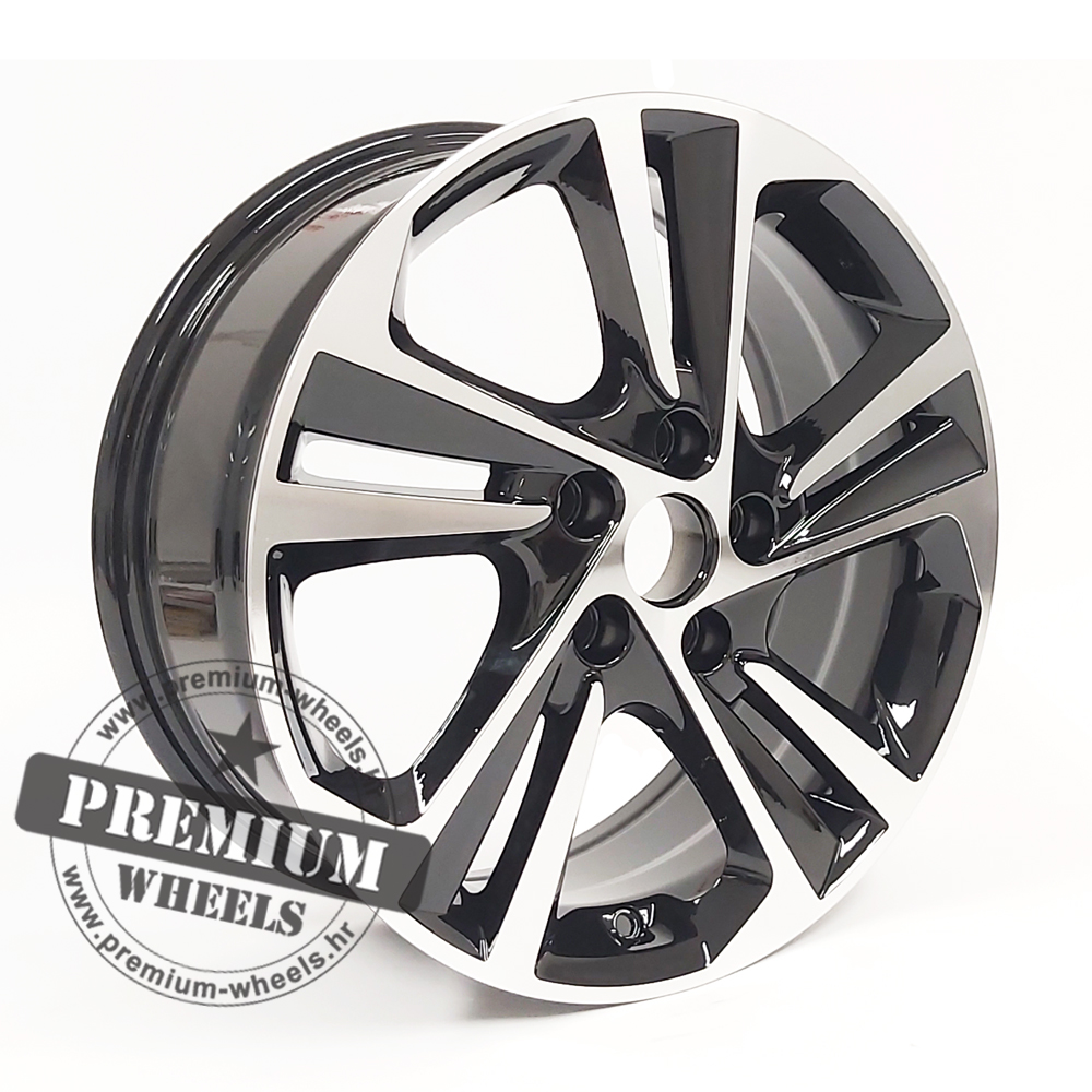 HYBK5210CP ALU FELGA HYUNDAI 5X114.3 16" HYBK5210CP ET45 CRNA SA POLIRANIM - Slika 1