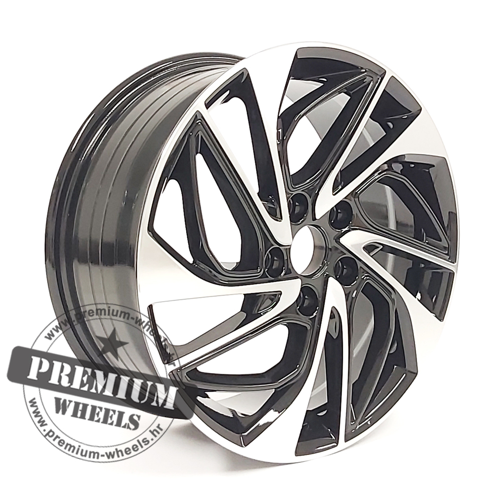 HYBK5518CP ALU FELGA HYUNDAI 5X114.3 16" HYBK5518CP ET45 CRNA SA POLIRANIM - Slika 1