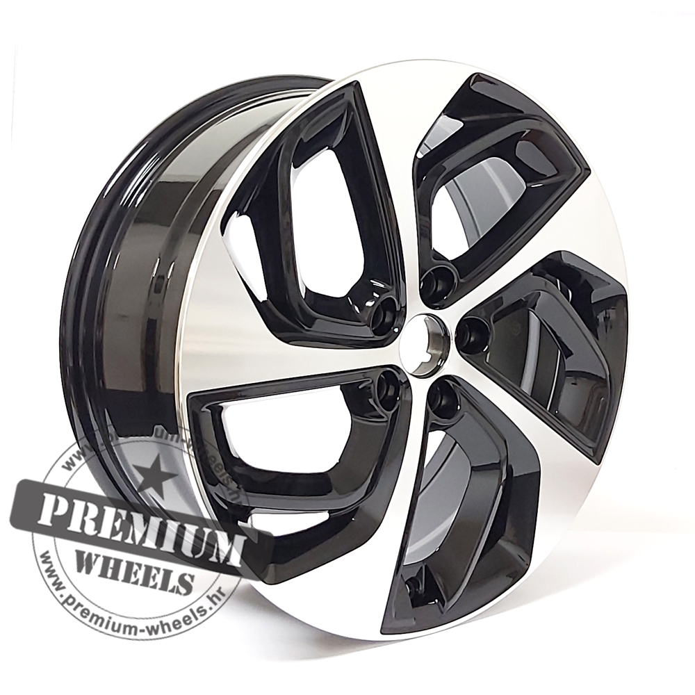 HYBY1278CP ALU FELGA HYUNDAI 5X114.3 17" HYBY1278CP ET45 CRNA SA POLIRANIM - Slika 1