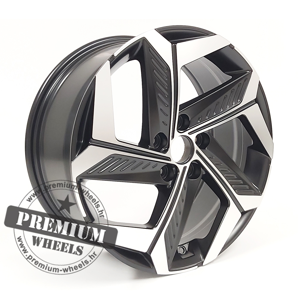 HYD1926CMP ALU FELGA ZA HYUNDAI 5X114.3 19" HYD1926CMP ET51 CRNA POLUMAT SA POLIRANIM - Slika 1