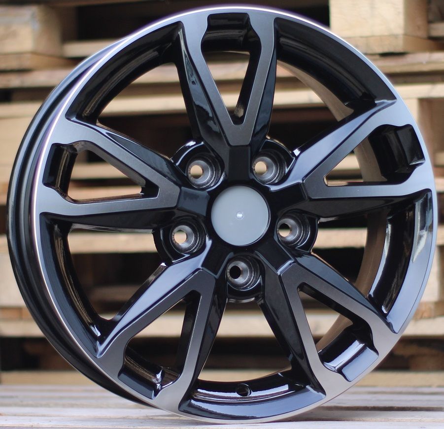 HYXFA17CP ALU FELGA HYUNDAI 5X114.3 15" HYXFA17CP ET48 CRNA SA POLIRANIM - Slika 1