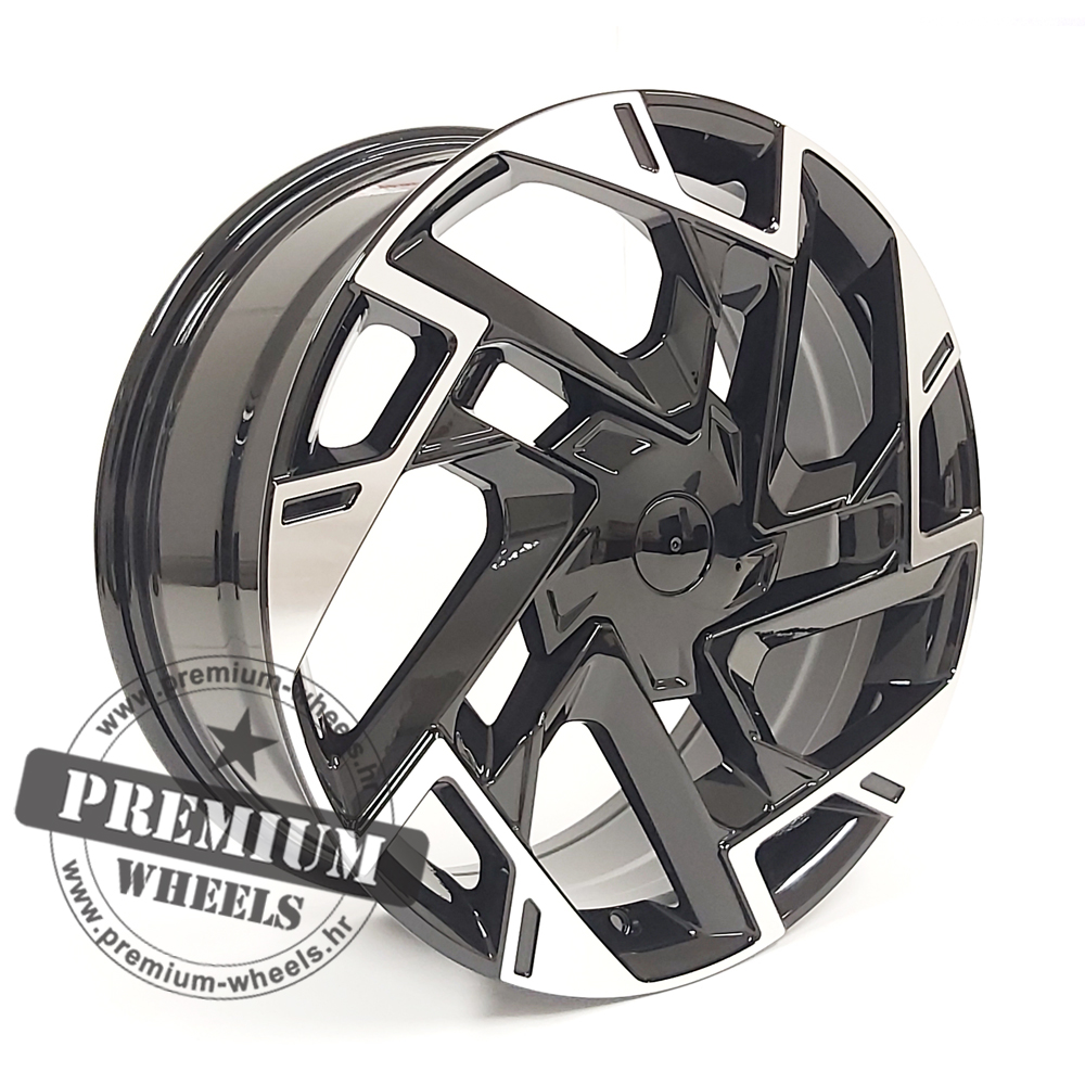 KB1927CP ALU FELGA KIA 5X114.3 19" KB1927CP ET51 CRNA SA POLIRANIM - Slika 1