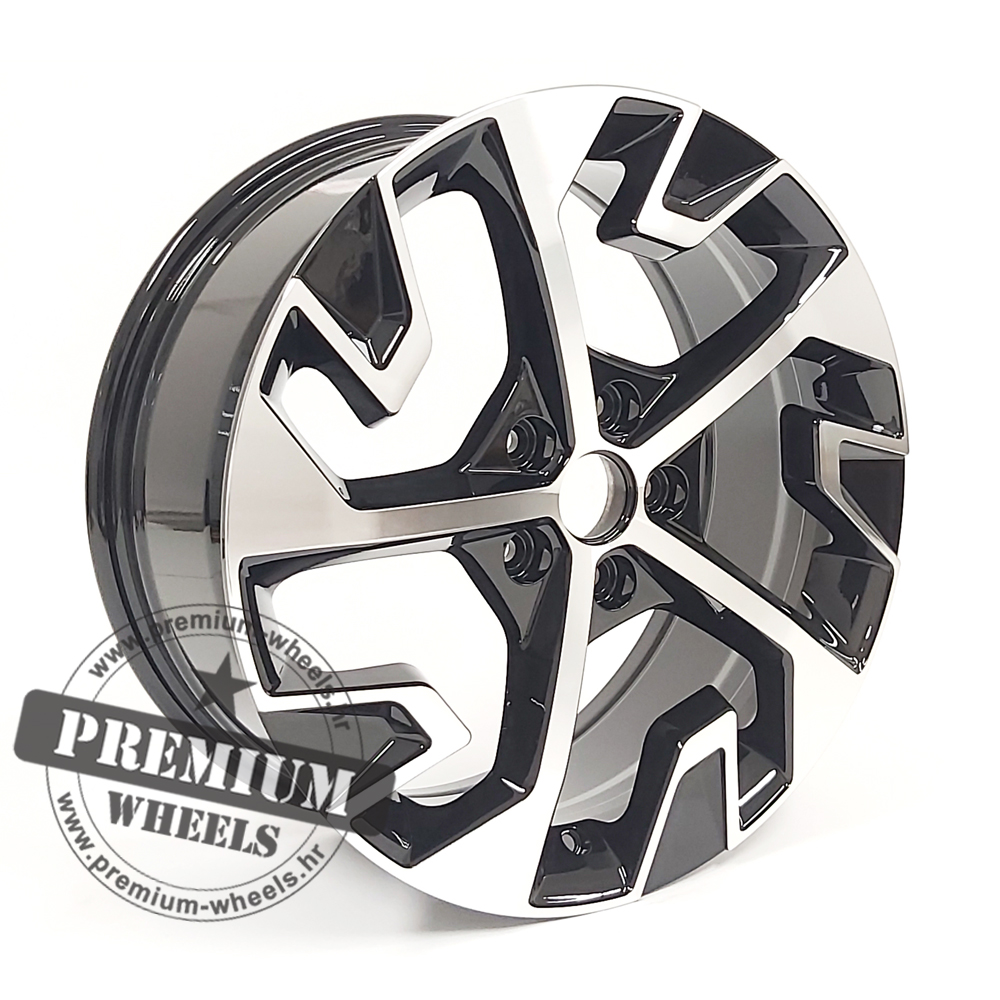 KD1928CP ALU FELGA KIA 5X114.3 18" KD1928CP ET51 CRNA SA POLIRANIM - Slika 1