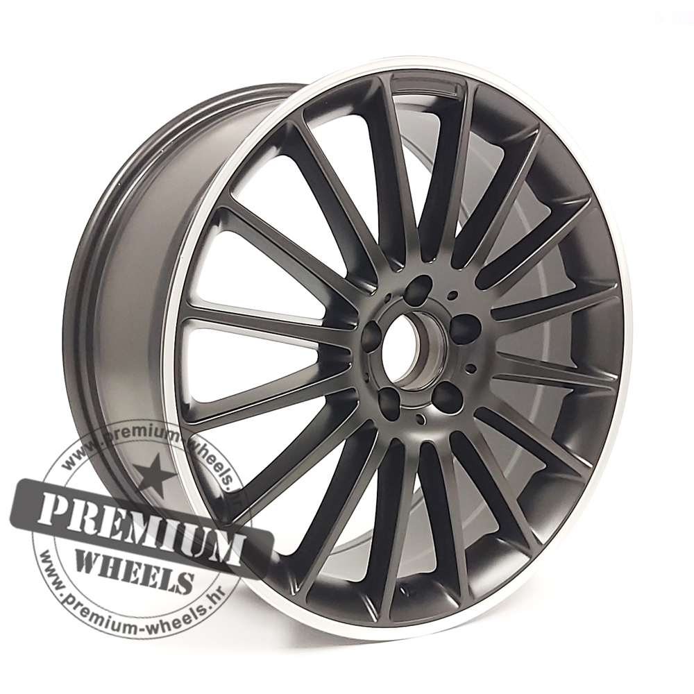 MA1020CMPR ALU FELGA ZA MERCEDES 5X112 19" MA1020CMPR ET54 CRNA POLUMAT SA POLIRANIM RUBOM - Slika 1