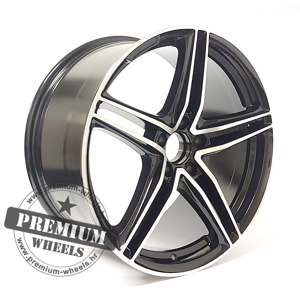 MB5252CP ALU FELGA MERCEDES 5X112 19" MB5252CP ET43 CRNA SA POLIRANIM - Slika 1