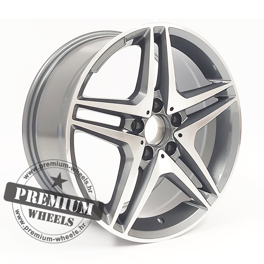 MBK443SP ALU FELGA MERCEDES 5X112 18" MBK443SP ET35 SIVA POLIRANA - Slika 1