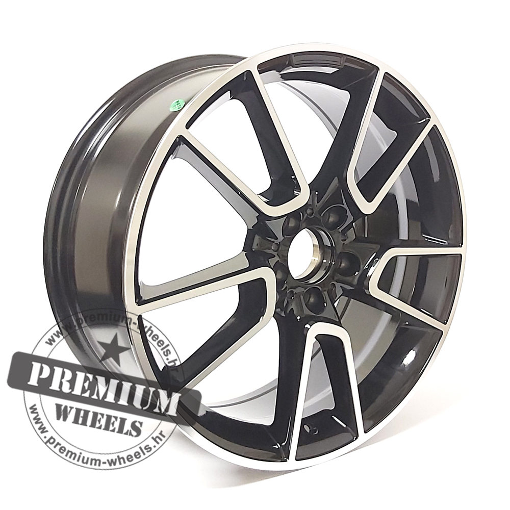 MBK5461CP ALU FELGA MERCEDES 5X112 19" MBK5462CP ET44 CRNA SA POLIRANIM - Slika 1