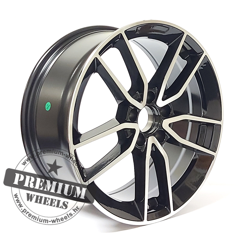 MBK5461CP ALU FELGA MERCEDES 5X112 18" MBK5461CP ET45 CRNA SA POLIRANIM - Slika 1