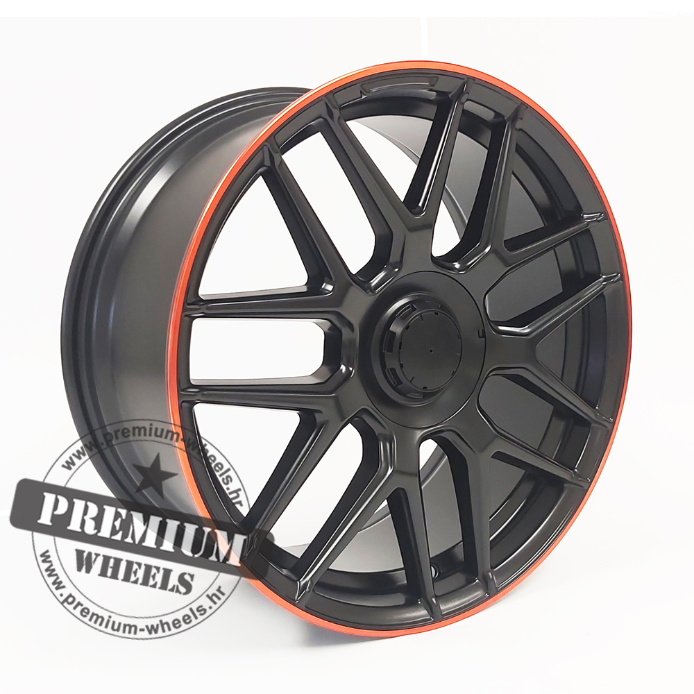 MBY1258CMCR ALU FELGA ZA MERCEDES 5X112 19" MBY1258CMCR ET42 CRNA POLUMAT SA CRVENIM RUBOM - Slika 1