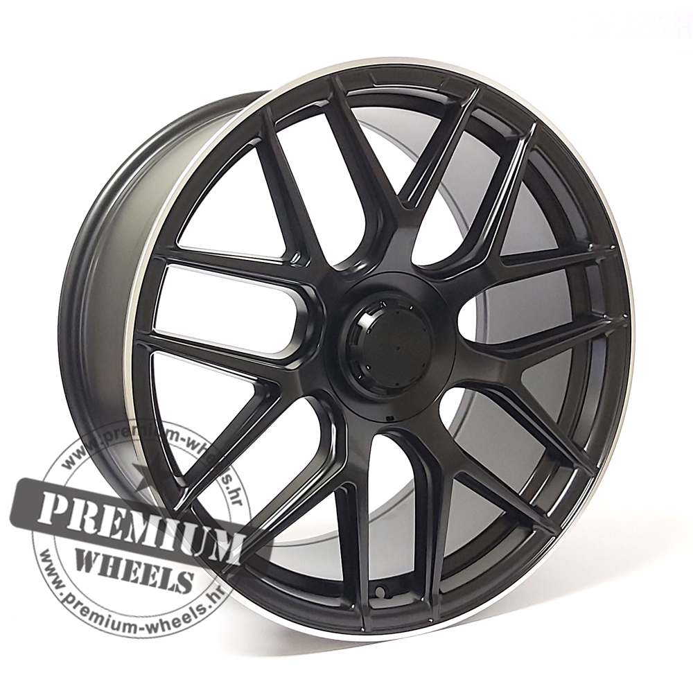 MBY1258CMPR ALU FELGA MERCEDES 5X112 19" MBY1258CPR ET43 CRNA SA POLIRANIM RUBOM - Slika 1