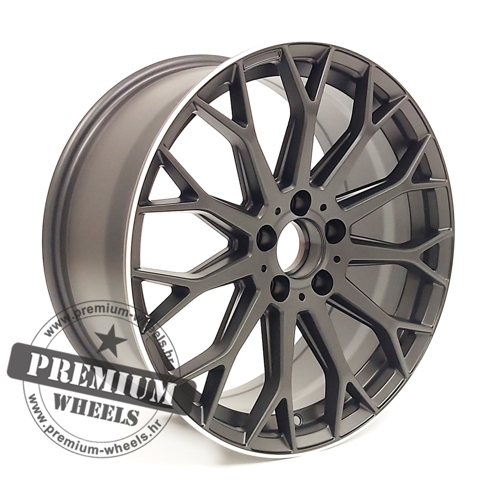 MBYS1180CMPR ALU FELGA ZA MERCEDES 5X112 19" MBYS1180CMPR ET43 CRNA POLUMAT S POLIRANIM RUBOM - Slika 1