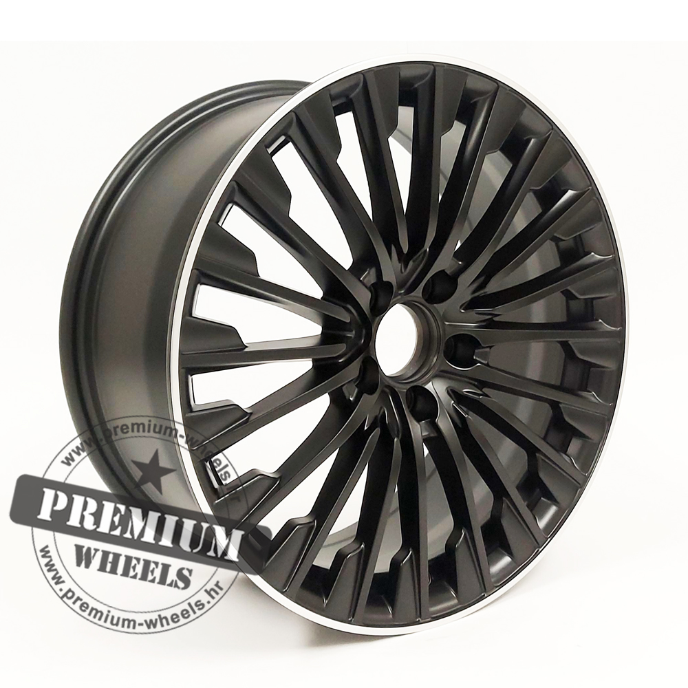 MFBX132CMPR ALU FELGA ZA MERCEDES 5X112 18" MFBX132CMPR ET43 CRNA POLUMAT SA POLIRANIM RUBOM - Slika 1