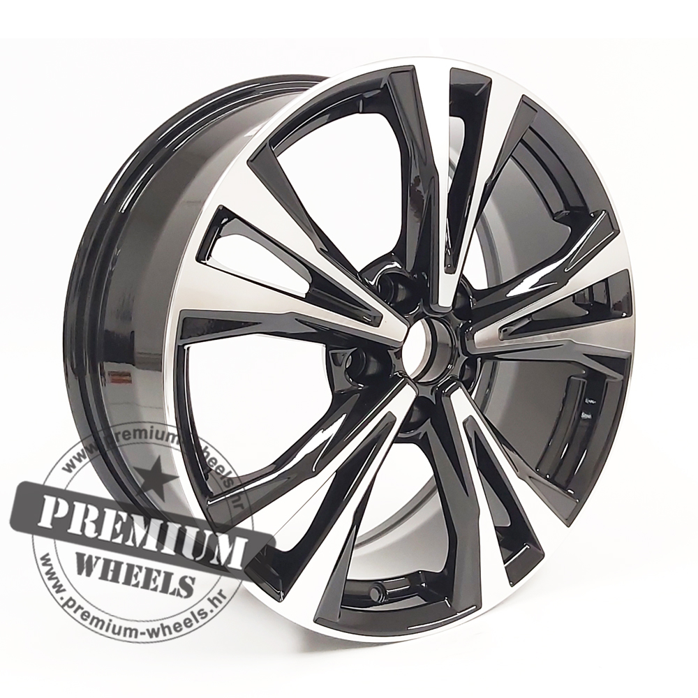 NA5832CP ALU FELGA ZA NISSAN 5X114.3 18" NA5832CP ET40 CRNA SA POLIRANIM - Slika 1