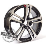 ALU FELGA PEUGEOT 4X108 17" PA5017CP ET25 CRNA SA POLIRANIM