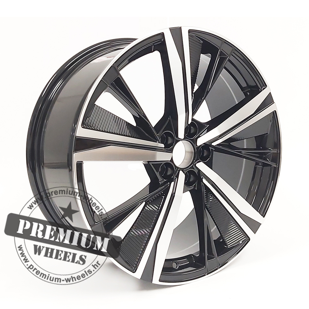 PD1918CP ALU FELGA ZA PEUGEOT 5X108 19" PD1918CP ET40 CRNA SA POLIRANIM - Slika 1