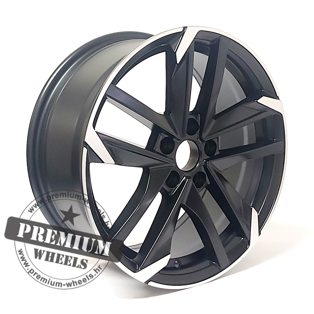 PXFE170CMP ALU FELGA ZA PEUGEOT 5X108 16" PXFE170CMP ET44 CRNA POLUMAT SA POLIRANIM - Slika 1