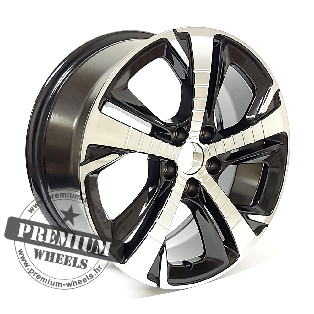 PXFE410CP ALU FELGA PEUGEOT 5X108 17" PXFE410CP ET44 CRNA SA POLIRANIM - Slika 1
