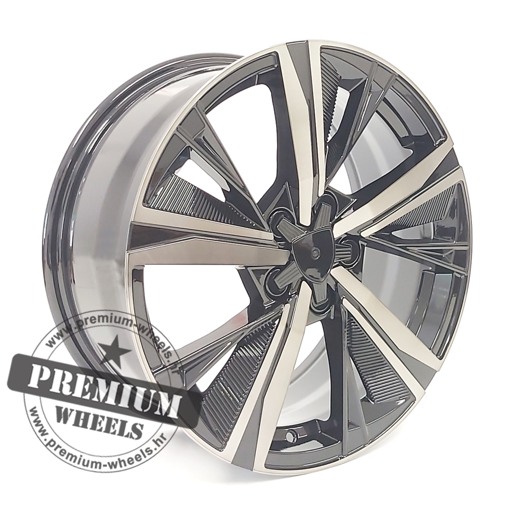 PY1187CTP ALU FELGA ZA PEUGEOT 4X108 17" PY1187CTP ET25 CRNA SA POLIRANIM - Slika 1