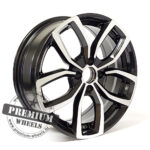 ALU FELGA RENAULT 4X100 16" RB5711CP ET38 CRNA SA POLIRANIM