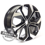 ALU FELGA ZA RENAULT 5X114.3 15" RBK5168CP ET45 CRNA SA POLIRANIM