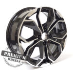 ALU FELGA RENAULT 4X100 15" RBK5296CP ET35 CRNA SA POLIRANIM