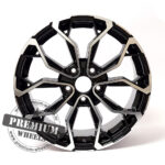 ALU FELGA RENAULT 4X100 17″ RXFE260CP ET44 CRNA SA POLIRANIM - Slika 2