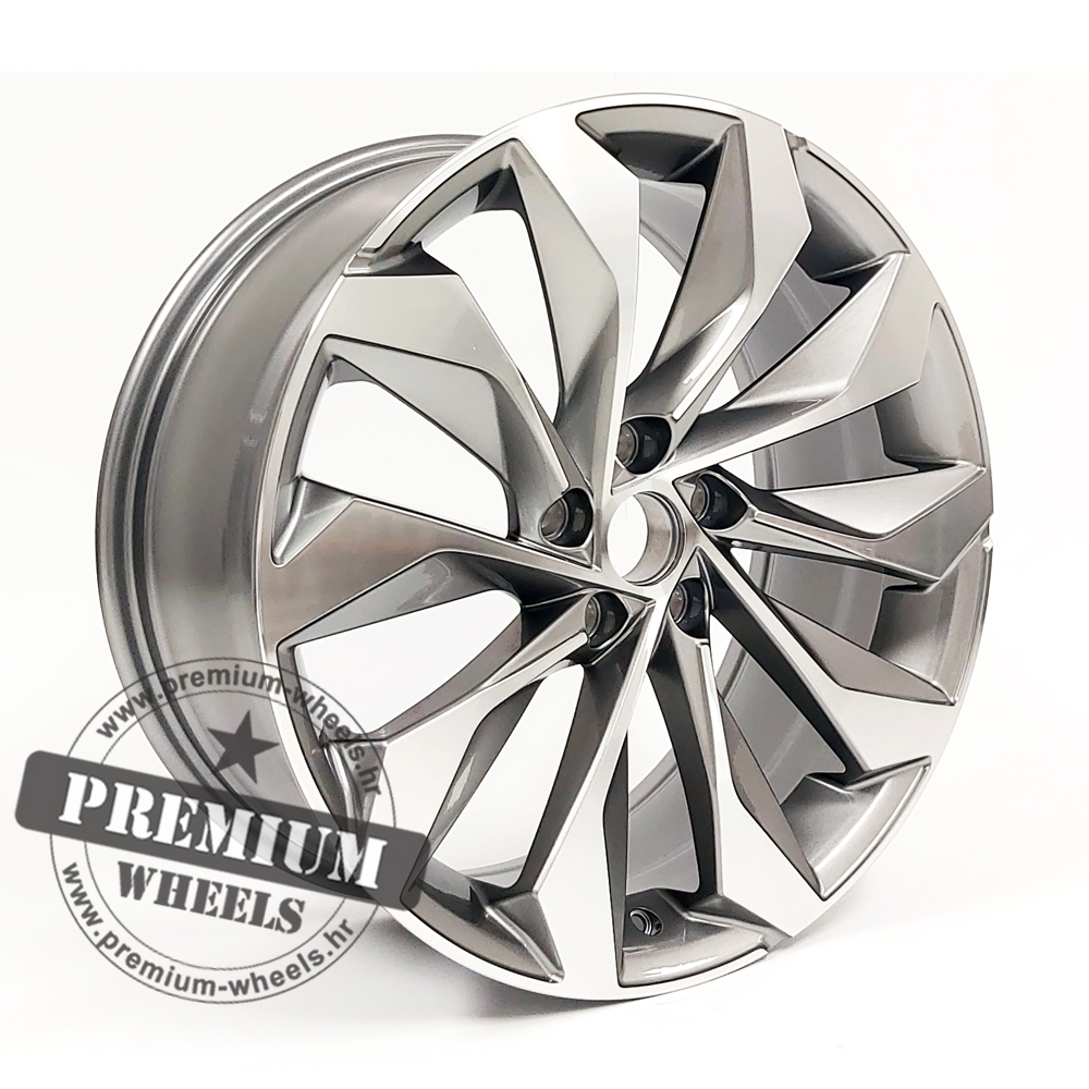 SI1139SP-1 ALU FELGA ZA ŠKODU 5X112 19" SI1139SP ET41 SIVA SA POLIRANIM - Slika 1