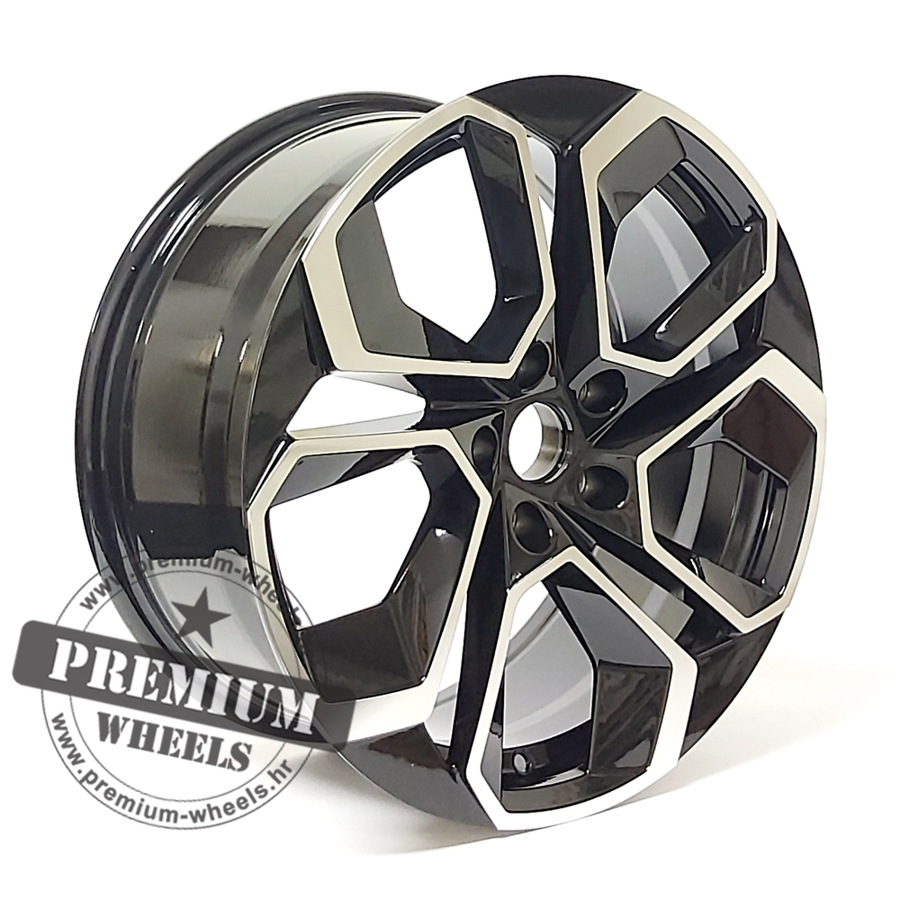 SI5561CP ALU FELGA ŠKODA 5X112 18" SI5561CP ET42 CRNA SA POLIRANIM - Slika 1