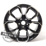 ALU FELGA ŠKODA 5X100 17" SK516CP ET40 CRNA SA POLIRANIM - Slika 2